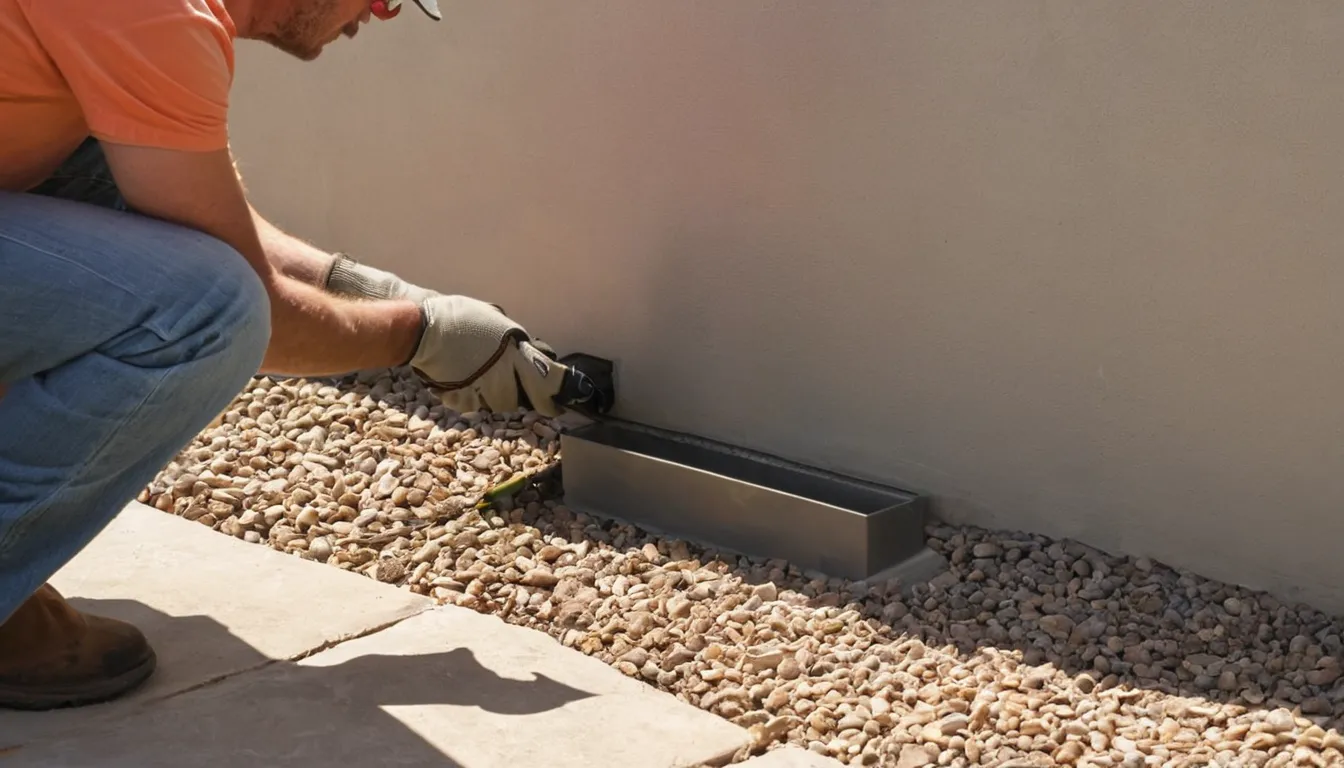 Provider checking a foundation vent for gaps during a home inspection in the Calabasas area